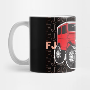 FJ40 Stacked Red Mug